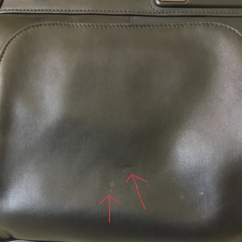 Tumi Black leather Laptop Backpack